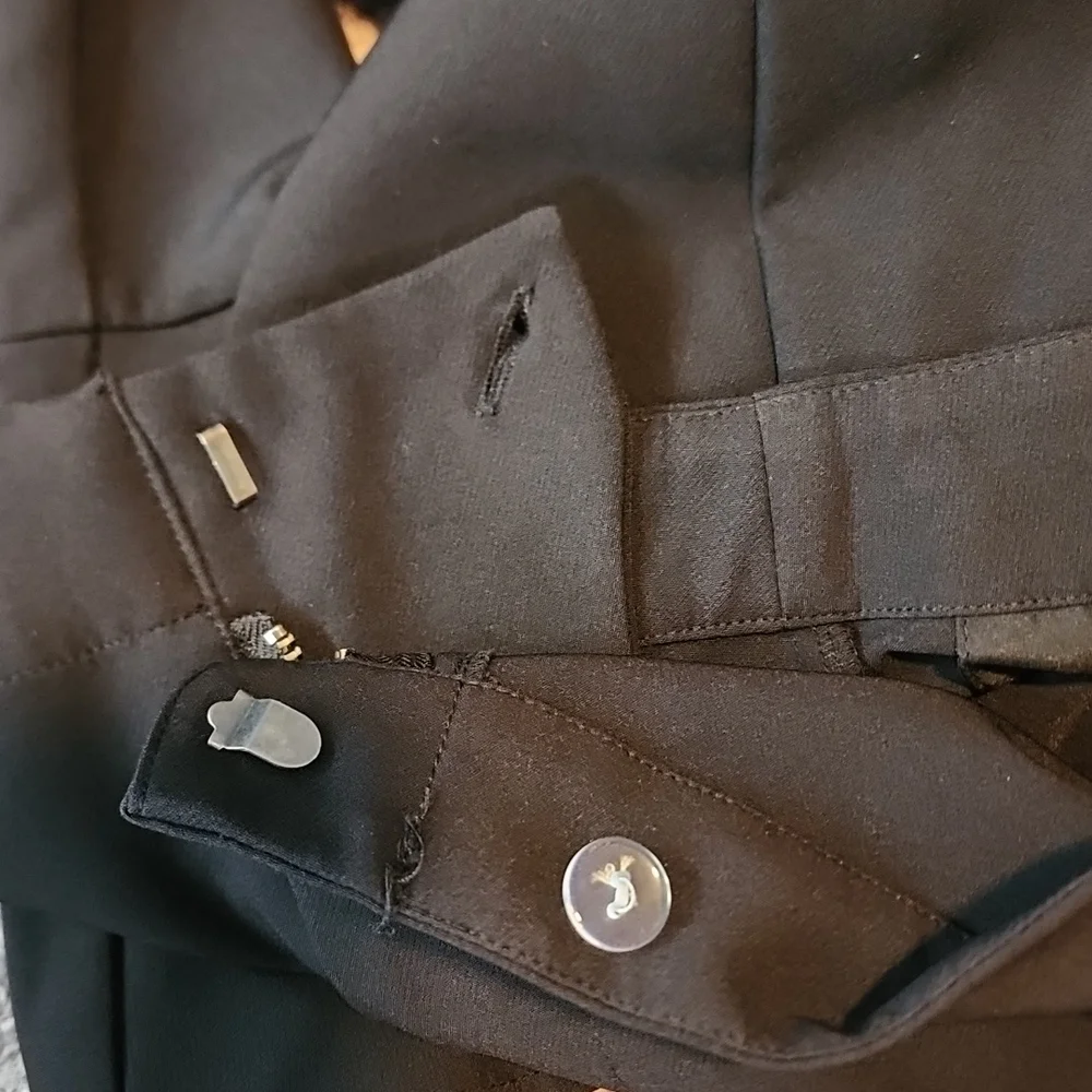 Rebecca Minkoff black cropped pants with ruffle hem-26 - Picture 4 of 8